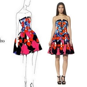 Peter Pilotto Target Jacquard Strapless Dress